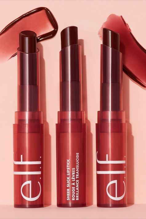 e.l.f. Sheer Slick Lipstick, Hydrating Lipstick For Sheer Color With A Shiny Finish, Infused With Vitamin E, Vegan & Cruelty-free, Black Cherry Burrr Basket, Birthday Basket, Hydrating Lipstick, Makeup Mistakes, Makeup Stuff, Perfect Makeup, Black Cherry, Lipsticks, Makeup Inspo