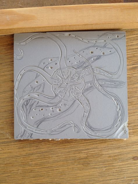 Starfish Linocut, Brittle Starfish, Brittle Star, Some Times, Linocut, Starfish