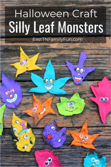 Leaf Monster, Nature Craft, Fun Halloween Crafts, Fun Fall Activities, Autumn Activities For Kids, Fun Summer Activities, Leaf Crafts, Lesson Planning, Fall Crafts For Kids