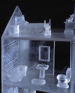 jessica townsend cast glass sculptures Glass Sculpture Art, House Of Glass, Glass Reference, Glasses Illustration, Glass Casting, Art Of Glass, Contemporary Glass Art, Cast Glass, Miniature Rooms