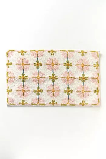 Bathmats, Bathroom Rugs & Bath Runners | Anthropologie Daisy Tile, Bath Mat Runner, Boho Bath Mat, Bathroom Runner, Bath Runner, Cute Bath Mats, Cotton Bath Mats, Bath Mat Sets, Girls Bathroom