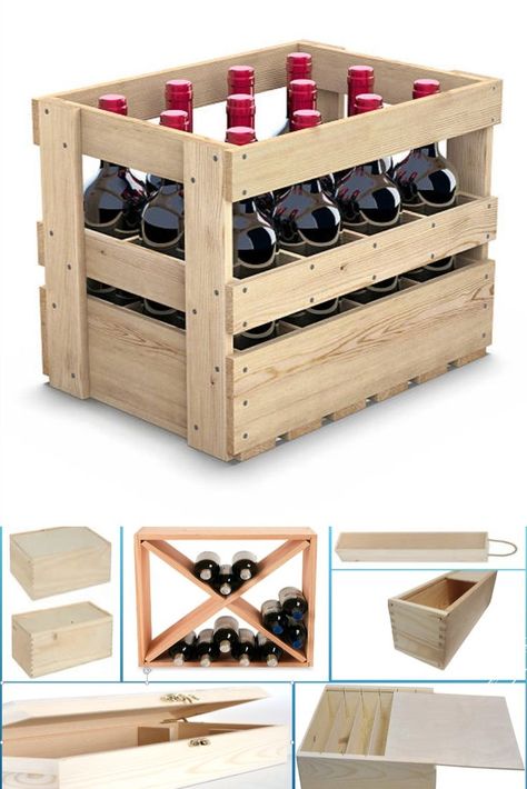 Wooden wine boxes are one the exclusive choose for wine packaging.Wooden wine crates and boxes orgaize your wines inside the wooden boxes.We manufacture wooden wine boxes for single bottle to 12 bottles. As plus packaging, We produce and customize wine crates because wine bottles are delicate which can be effected from vibtration and damages among the transportation process.Wine storage crates and Wooden wine packaging products make the easiest way to handling process for wines. Wooden Wine Crates, Wine Crates, Storage Crates, Wine Boxes, Wooden Wine Boxes, Wine Crate, Wine Packaging, Crate Storage, Wood Plans