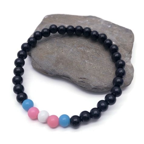 transgender pride bracelet Trans Bracelet, Pride Bracelets, Cool Bracelets, Transgender Outfits, Gender Nonconforming, Pride Flag Colors, Pride Jewellery, Pride Bracelet, Flag Outfit