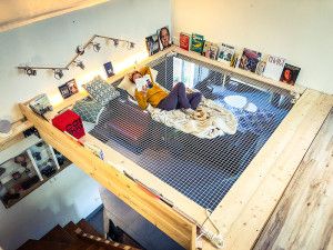 LOFTNETS Hammock In Room, Hammock Floor, Dream Rooms, Home Room Design, Cool Rooms, Design Case, Dream Home Design, New Room, Dream Room