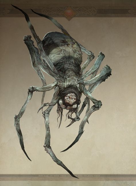 Great Spider of Mirkwood by Jon Hodgson Spider Monster, The One Ring, Japanese Horror, Terra Nova, Spider Art, Forest Creatures, Call Of Cthulhu, Creature Concept, Monster Art