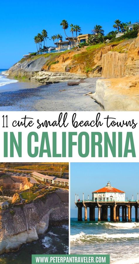 11 Cute Small Beach Towns in California Best California Beach Towns, New Port Beach California, Cool Places In California, California Beach Towns, Summer In California, Best California Beaches, Seaside California, Cali House, Small Towns In California