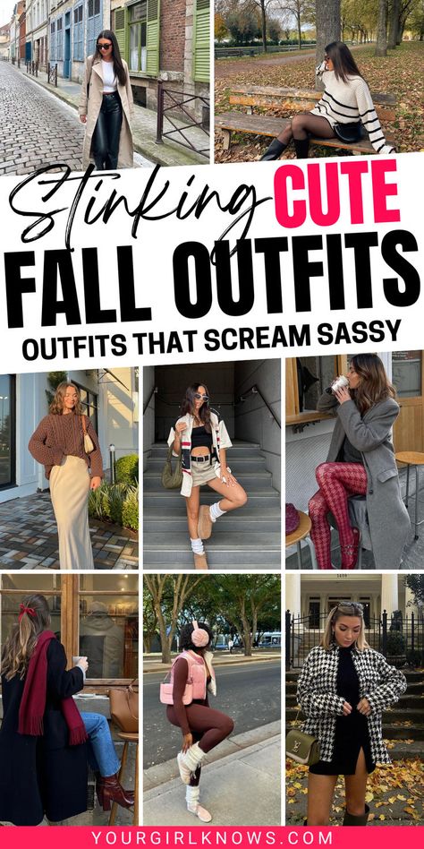 Get ready to slay fall fashion with these stunning fall outfits! From cozy sweaters and chic boots to layering perfection, we've got all the inspo you need. Embrace the crisp air and vibrant colors with looks that are as comfy as they are stylish. Step out and own the season! Recreate Fall Outfits, Warm Fall Outfits 2024, Fall Getaway Outfits, Fall Bonfire Outfit, Autumn Aesthetic Cozy Outfit, Warm Fall Outfits Weather, Cute Fall Outfits Baddie, Cute Cozy Fall Outfits, Warm Fall Day Outfit