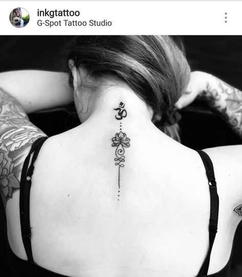 Ohm Tattoo Design Ideas, Om Tattoo Design Women Neck, Dancing Shiva Tattoo, Ohm Tattoo Women, Mahadev Tattoo For Girl, Mahadev Tattoo For Women, Om Tattoo Design Women, Aum Tattoo, Ohm Tattoo