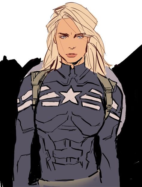 Female!Captain America - Captain America: Winter Soldier Steve Rogers, Captain America, Not Found, Hair, Art