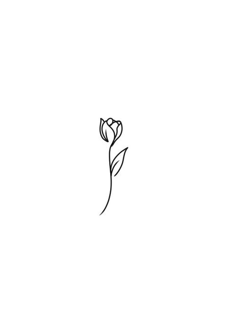 Abstract Daisy Tattoo, Behind The Arm Tattoo, Single Line Flower Tattoo, Finger Tattoos Words, Easy Tattoos To Draw, Lover Tattoo, Small Back Tattoos, Magic Runes, Tulip Tattoo