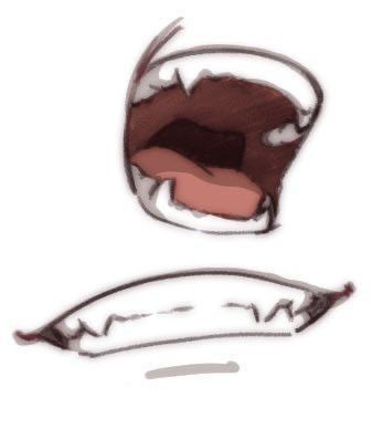 Drawing Fangs Reference, Anime Fangs Teeth Drawing, Anime Mouth Reference Fangs, Mouth Drawing With Fangs, How To Draw Mouth With Fangs, Mouth Drawing Reference Fangs Smile, How To Draw Teeth Anime, Anime Mouth Drawing Fangs, Fangs Drawing References