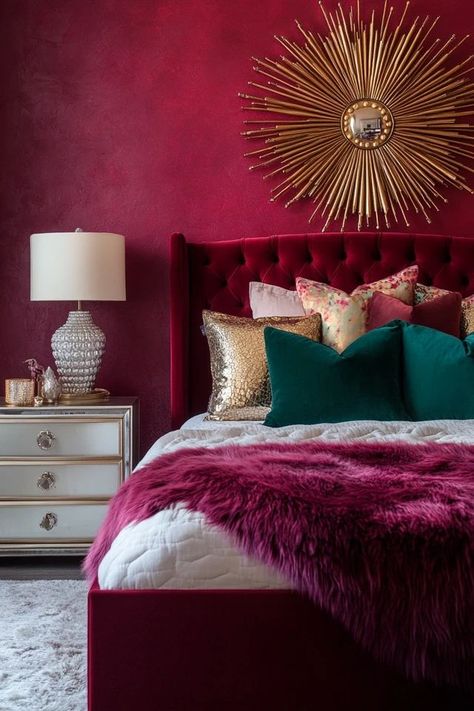 "Elevate your sleep space with the opulence of Modern Glam Bedroom Decor! 🛏️✨ Perfect for adding drama and elegance to your bedroom. 🌟✨ #LuxuryBedroom #ModernGlam #BedroomDecor" Modern Glam Bedroom Decor, Glam Decor Bedroom, Old Hollywood Glamour Bedroom, Cozy Glam Bedroom, Modern Glam Bedroom, Hollywood Glam Decor, Glam Bedroom Decor, Glam Bedroom, Modern Glam