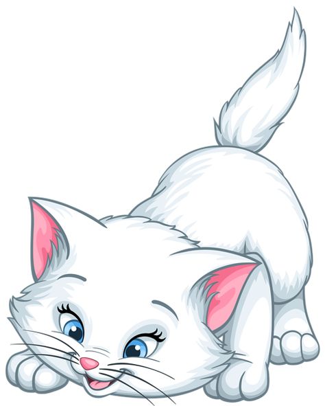 Cute Kitten Illustration, Cartoon Cats Cute Drawing, Cats And Kittens Drawings, Kitty Drawing Cute, Cat Cartoon Drawing, Cat Cartoon Images, Clip Art Drawings, Cartoon Kittens, Cat Clip Art