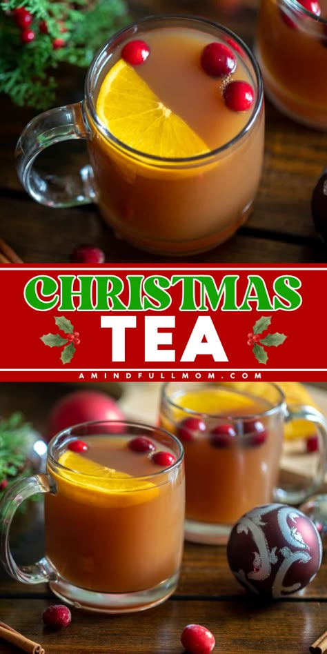 Cozy up with Christmas Tea, the ultimate holiday drink recipe! This easy drink recipe blends aromatic tea with cloves, cinnamon, and a blend of fruit juices. Enjoy it warm or cold with black tea, pineapple juice, orange juice, cranberry juice, and fresh lemon. Brew and savor the joy! Christmas Spiced Tea, Hot Black Tea Recipes, Spiced Tea Recipe Homemade, Warm Tea Recipes, Clove Tea Recipes, Raspberry Tea Recipe, Hot Cranberry Tea Recipe, Christmas Tea Recipe, Good Meals To Make