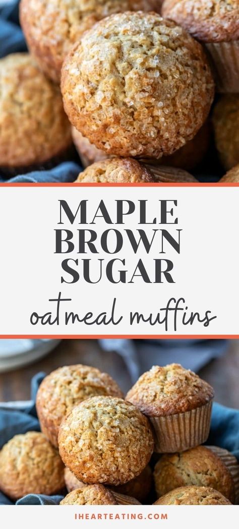 Oatmeal Spice Muffins, Maple Apple Oatmeal Muffins, Maple Muffins Healthy, Things To Make With Oats For Breakfast, Oatmeal Honey Muffins, Quick Oats Baking Recipes, Healthy Muffins With Oats, Breakfast Muffins Recipes Oatmeal, Oatmeal Pancake Muffins