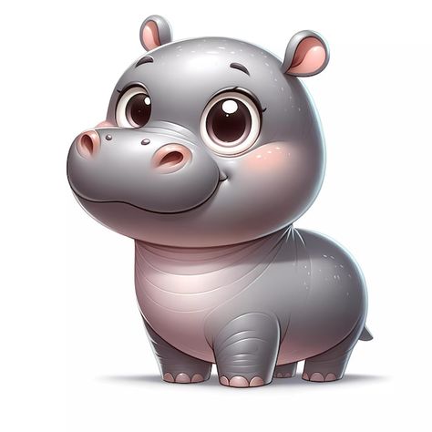 Cute Baby Animals Drawings, Hippopotamus Illustration, Hippo Cartoon, Baby Hippopotamus, Cartoon Hippo, Kids Toy Boxes, Lesson Plans For Toddlers, Baby Animal Drawings, Classroom Birthday