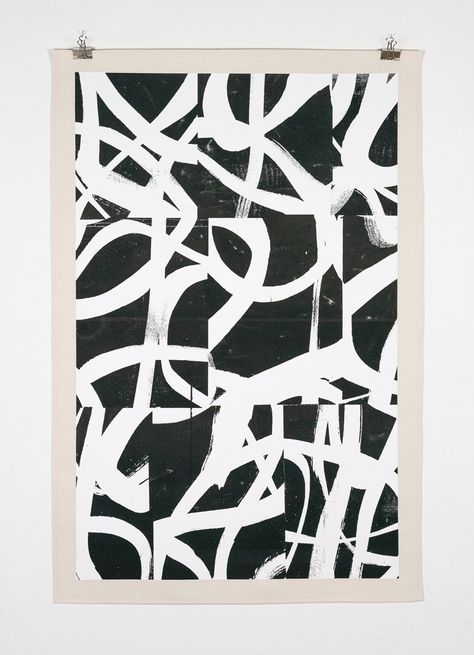 Abstract Expressionism, 심플한 그림, Print On Fabric, Abstract Art Inspiration, Black And White Painting, Art Abstrait, White Art, White Painting, Screen Print