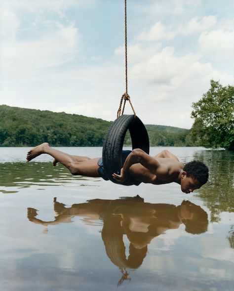 Nature, Michael Borremans, Tyler Mitchell, Black Figure, Cleveland Museum Of Art, Body Of Water, Foto Inspiration, Back To Nature, Contemporary Landscape