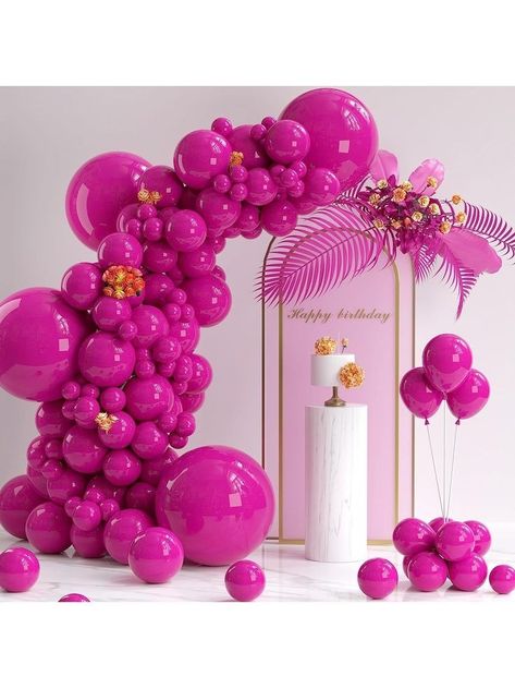 Holiday Party Decorations Christmas, Deco Ballon, Pink Party Decorations, Gender Reveal Party Decorations, Birthday Party Theme Decorations, Birthday Balloon Decorations, Black Balloons, Pink Balloons, Theme Party Decorations