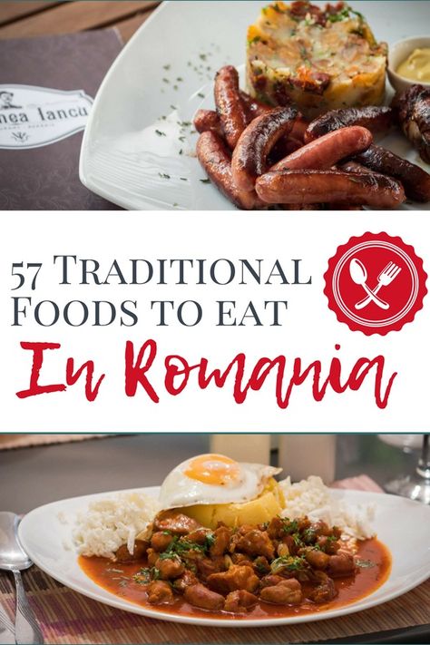 What is Traditional Romanian Food? We explore 57 traditional Romanian Dishes: What to eat in Romania & Bucharest + Romanian delicacies & Romanian Desserts Romanian Dinner Recipes, Romanian Food Desserts, Traditional Romanian Christmas Food, Romanian Food Traditional, Romanian Mici Recipe, Romanian Dishes, Romania Food, Mici Romanian Food, Magical Recipes