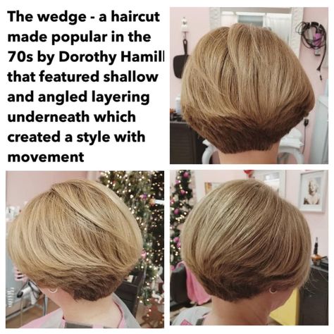 Inverted Short Bob Back View, Dorothy Hammil Haircut Hairstyles, Dorothy Hamill Haircut Wedges Over 50, Short Stacked Bob Haircut Fine Hair, Dorothy Hamill Haircut, Short Stacked Wedge Haircut, Short Wedge Hairstyles, Wedge Haircuts, Short Stacked Hair