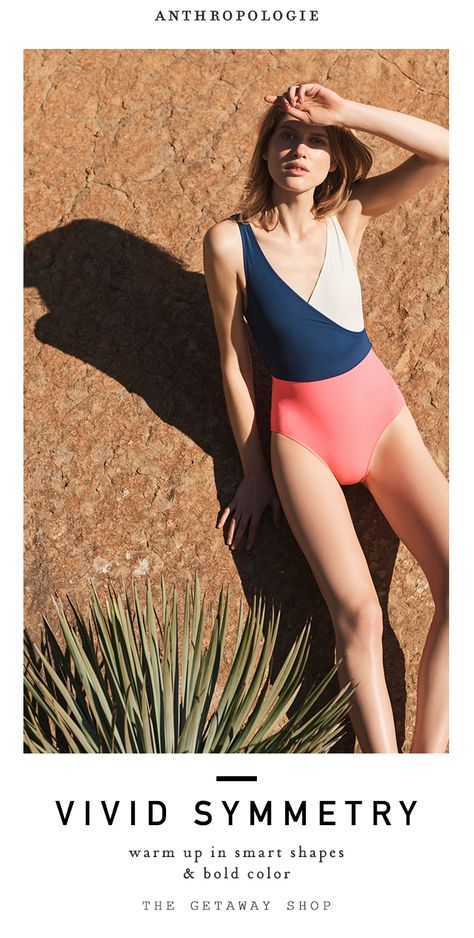 1.11.17 anthro part 1 of 3 "New on the (color)block: swim." Color Block Swimwear, Swimsuits 2017, Swimsuits Outfits, Curvy Swimwear, Summer Bikinis, Summer Suits, Solid & Striped, Swimsuit Fashion, Swimwear Fashion