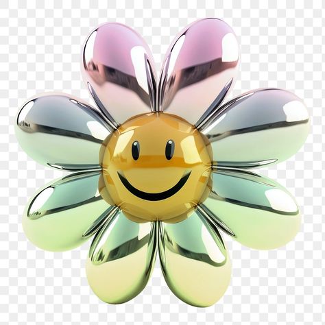 Flower Png Icon, Flower 3d Icon, Flower Icon Png, Cute Transparent Png, Graphic Design Png, Chrome Icon, Transparent Icons, Smiling Flower, Flower Icon