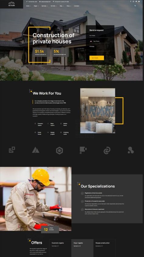 Construction Website Design Inspiration Construction Website Design, Creative Website Design Inspiration, Web Design Websites, Website Design Inspiration Layout, Free Web Design, Modern Website Design, Creative Website Design, Professional Website Design, Business Website Design