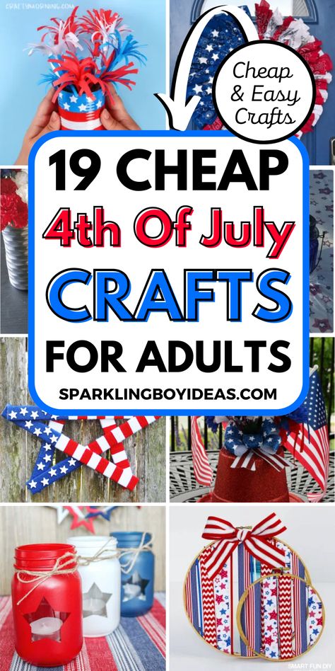 Diy Fireworks Decoration, July Crafts For Adults, Easy 4th Of July Crafts, Fourth Of July Crafts, American Flag Crafts, 4th Of July Crafts, Fireworks Craft, Patriotic Diy, Flag Crafts