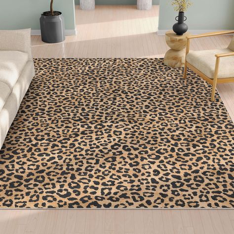 PRICES MAY VARY. Washable & Quick Drying - Easy to clean. Save time and effort in home cleaning with this easy-to-clean rug. For light messes, spot clean with water and mild detergent. For a deeper clean, machine wash in a front-load washer. Lightweight design makes it easy to load and fast to air dry. Animal Print - The allover pattern of a leopard's iconic spots makes a versatile style statement that complements everything from timeless to safari to a y2k aesthetic, with traditional neutral an Leopard Rug Living Room, Leopard Print Rug, Leopard Rug, Leopard Print Pattern, Weave Rug, Faux Fur Rug, Target Rug, Well Woven, Modern Flat