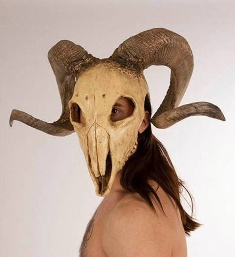 Animal Skull Helmet, Skull Mask Character Art, Ram Skull Mask, Animal Skull Mask, Character Art Drawing, Mask Character, Goat Mask, Sheep Skull, Skeleton Mask