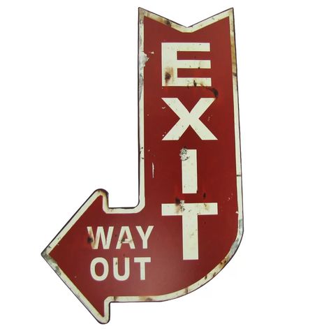 Home Theater Wall, Wall Arrows, Urban Homestead, Theatre Sign, Home Theater Decor, Car Part Furniture, Arrow Sign, Exit Sign, Arrow Signs