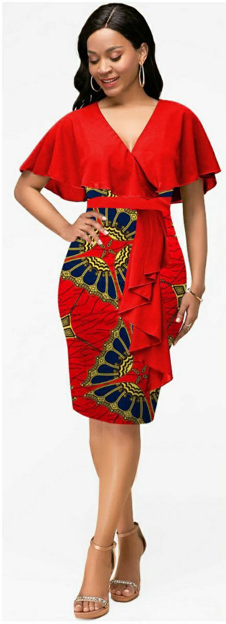 Rosewe Latest Dress For Women, Women Fashion Dress, Short African Dresses, Best African Dresses, African Print Dress Designs, Cute Dress Outfits, Ruffle Trim Dress, Fashion Dresses Online, African Fashion Women Clothing