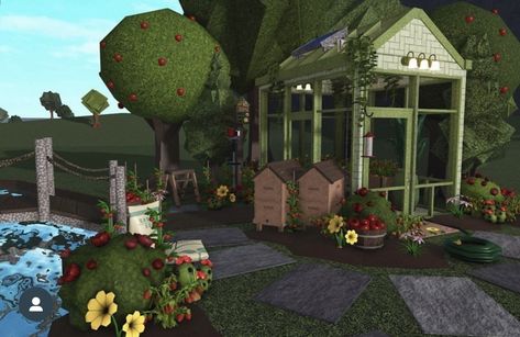 Bloxburg Victorian House, Cottage Core Bloxburg House, Cottage Layout, Bloxburg Cottage, Blocksburg Room Ideas￼, Bloxburg Decals Codes Wallpaper, House Decals, House Decorating Ideas Apartments, Farm Layout