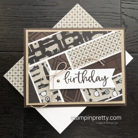 Man Cards Ideas, Stampin Up All Together Dsp, Stampin Up He’s The Man Dsp Cards, Masculine Stampin Up Cards Male Birthday, Stampin Up 80th Birthday Cards For Men, Stampin Up He's The Man Dsp, Masculine Diy Cards, Stampin Up Look Who's Turning, Stampin Up Mens Cards