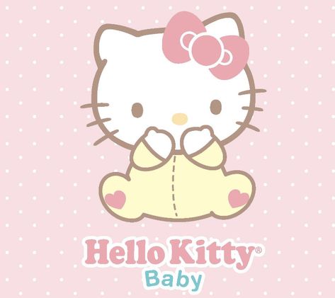 Hello Kitty Bebe, Baby Hello Kitty, Hello Kitty Baby Shower, My Safe Space, Moldes Para Baby Shower, Cat App, Princess Kitty, Hello Kitty Baby, Kitty Baby