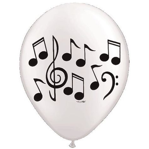 Music Note Party, Decade Party, Qualatex Balloons, Globe Art, Glow Party, Black Music, Musical Notes, Music Note, Tshirt Art