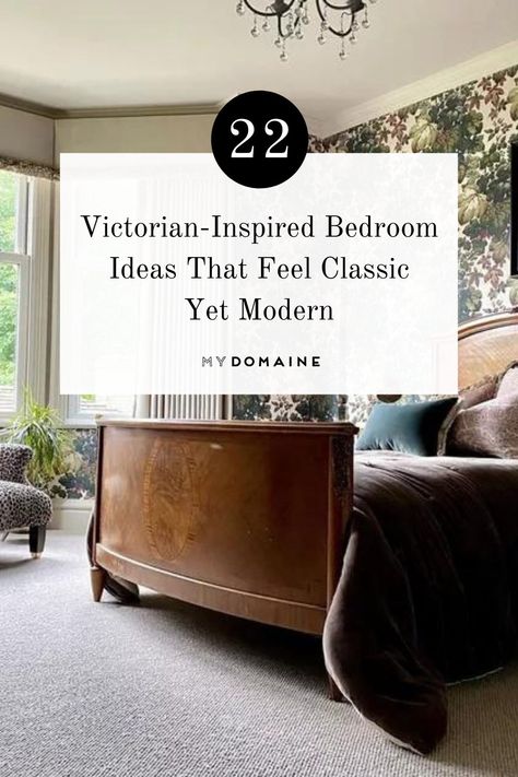 Antique Bed Modern Room, New Victorian Bedroom, Victorian Loft Bedroom, Victorian Attic Bedroom, 1920s Style Bedroom, Classic Victorian Interior, Victorian Interior Aesthetic, Victoria Modern Bedroom, Classical Interiors Living Room