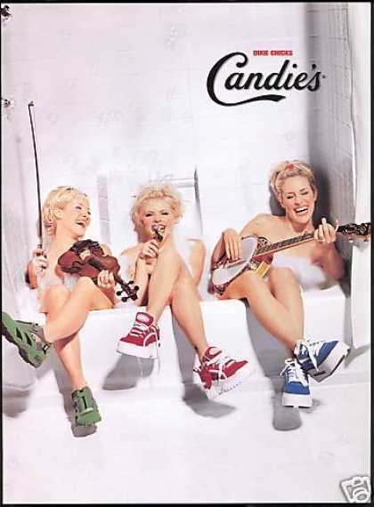 Dixie Chicks modelling popular shoes of the 90's The Chicks Band, Dixie Chicks 90s, Dixie Chicks Poster, Dixie Chicks Concert, 90s Ads, The Dixie Chicks, Early 2000s Trends, Natalie Maines, Dixie Chicks