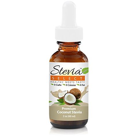 Liquid Stevia-Stevia Select Coconut Stevia 2 oz Stevia Drops From The Sweet Leaf-Sugar Free Stevia Flavor-Perfect For Any Weight Loss Diet-Best Tasting Coconut Flavor-Satisfaction Guaranteed! *** Special discounts just for this time only  : baking desserts recipes Keto Sweetener, Flavor Drops, Coconut Extract, Honey Walnut, Stevia Plant, Coconut Desserts, Healthy Substitutions, Baking Desserts, Liquid Stevia