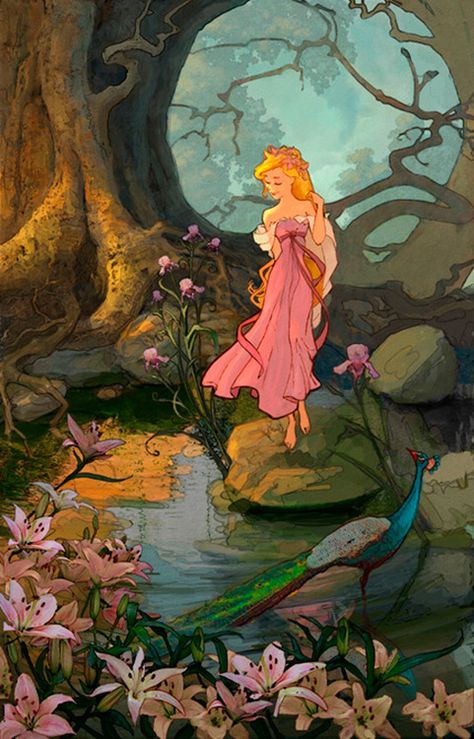 Disney Kızları, Concept Art Landscape, Disney Enchanted, 동화 삽화, Images Disney, Disney Concept Art, Pinturas Disney, Disney Aesthetic, Princess Art