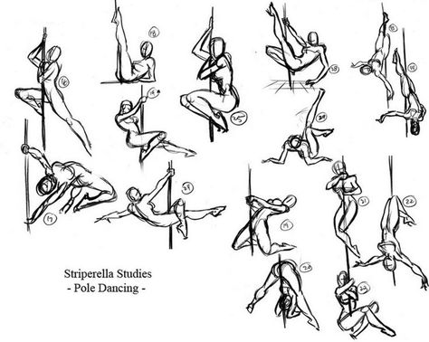 Pole dancing, Dancing and Dance poses on Pinterest Pole Reference Pose, Pole Dance Sketch, Striper Poses Draw, Pole Dancing Reference Drawing, Pole Poses Drawing, Pole Dance Art Drawing, Pole Dancer Reference Poses, Pole Dancing Reference, Pole Dance Reference