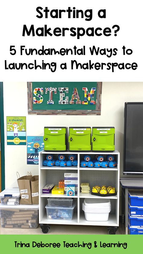 Starting a Makerspace? 5 Fundamental Ways to Launching a Makerspace — Trina Deboree Teaching and Learning Makerspace Preschool, Easy Makerspace Activities, Makers Space Elementary, Makerspace Supplies, Makerspace Elementary Library, Makerspace Activities, Makerspace Elementary, Makerspace Projects, Makerspace Library