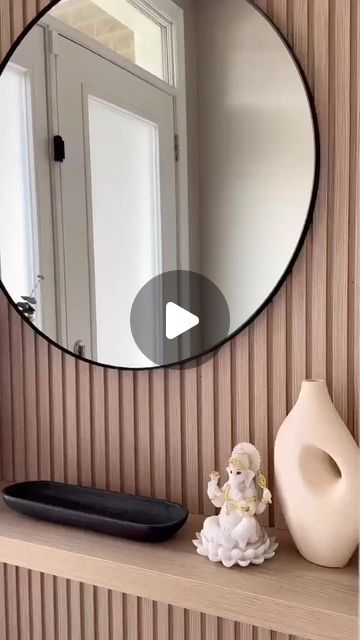 IKEA Hacks & Ideas on Instagram: "Prepare to be amazed by @pavishan.r’s incredible creativity! Witness a rapid and budget-friendly entrance transformation using IKEA LACK board, IKEA LINDBYN mirror and slats that delivers a stunning wow effect! ✨ #BudgetFriendlyDecor #IKEAHacks #slats #ikealack #ikealindbyn #ideaswithikea #bugetfriendly #CreativeEntrance #HomeInspiration #diymagic" Lindbyn Mirror Ikea Hack, Lindbyn Mirror Ikea, Diy Ikea Mirror Wall, Ikea Lindbyn, Ikea Mirror Wall, Lindbyn Mirror, Front Entrance Decor, Ikea Mirror, Ikea Lack