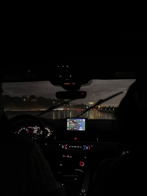 Car Night Ride Aesthetic, Night Ride Aesthetic, Car Rides Night, Car Ride At Night, Aesthetic Car Ride, Rain In Car, Car Pic Aesthetic, Night Car Ride, Night Rides Aesthetic