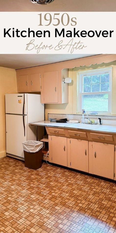 1950s kitchen makeover before and after Vintage Kitchen Cabinets 1950s, Cape Cod Kitchen Remodel, 1950s Kitchen Cabinets, 1950 House, 1950 Kitchen, Cape Cod Kitchen, 1950s Kitchen Remodel, Outdoor Interior Design, Removing A Wall