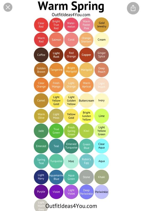 Spring Colour Palette Clothes, Spring Colour Palette Skin Tone, True Spring Clothes, True Spring Colour Palette, Warm Spring Jewelry, Toned Spring Color Palette, Spring Tones Colour Palettes, Spring Warm Palette, Warm Spring Neutrals