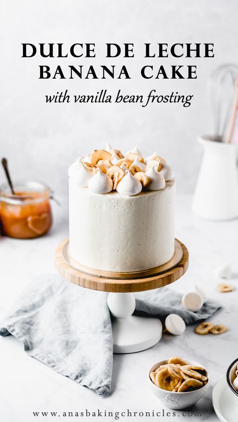 Elegant Cake Flavors, Vanilla Banana Cake, Mothers Day Cake Recipes, Banana Cake Ideas, 6 Inch Cake Recipes, Cake Flavours Ideas, Banana Cake Filling, 6 Inch Cake Recipe, Cake Recipes With Fruit Filling