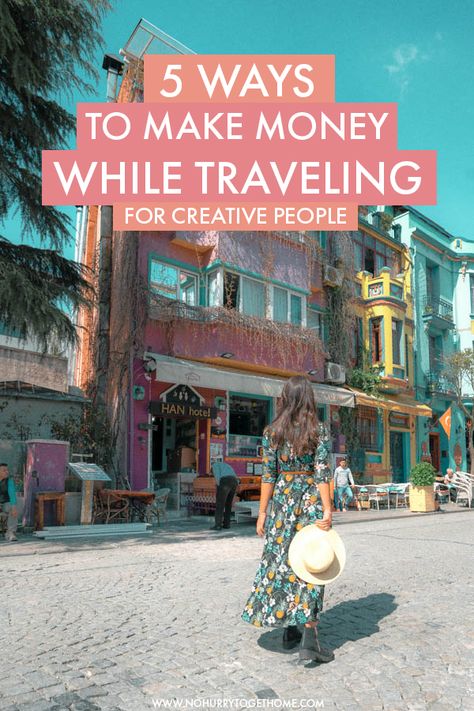 Wondering how to start the digital nomad lifestyle? Here are five proven ways to make money while treaveling for creative people - From travel blogging to a few freelance business ideas, here are five ways in which I make enough money to travel the world! How To Travel And Make Money, Work While Traveling, Working While Traveling, How To Start A Travel Business, How To Travel The World, How To Start Traveling, How To Travel For Free, How To Travel, Travel Business Ideas