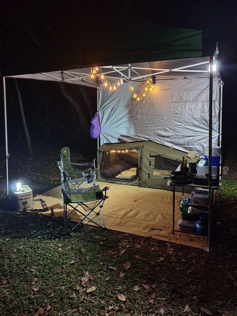 Our simple yet cosy setup Simple Camping Setup, Camping Setup Ideas Campsite, Cosy Setup, Camping Setup Ideas, Festival Camping Setup, Campsite Setup, Camping Setup, Music Festival Camping, Missouri Camping